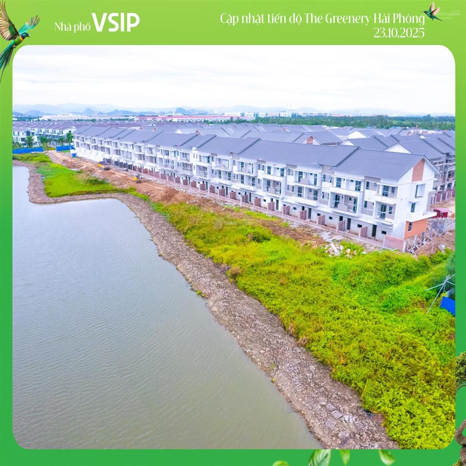 Rẻ nhất dự án nhà phố ven sông the greenery cách tthc hải phòng 2 km giá chỉ 4 tỷ xx