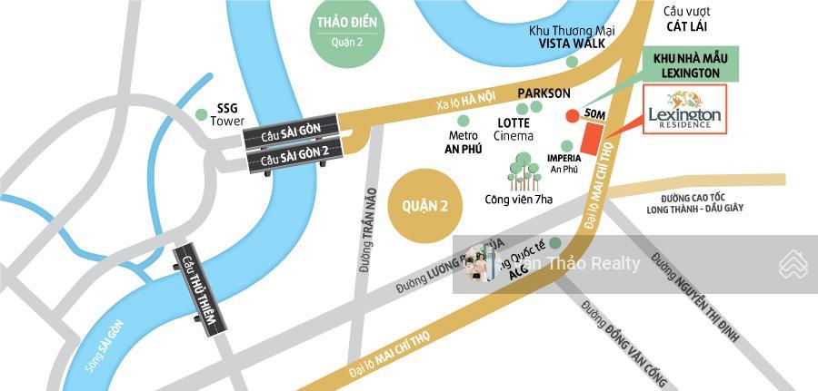 (bán gấp) căn hộ 2pn lexington residence q2  vị trí đắc địa  đa kết nối  gần q1, sala, thủ thiêm