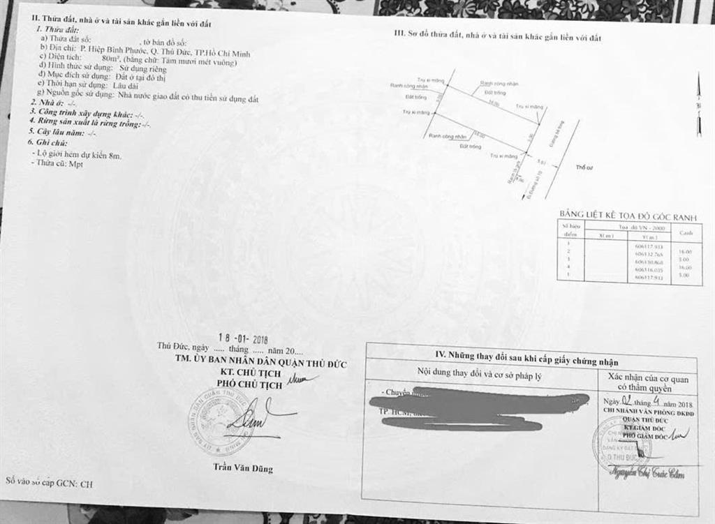 Đất nền hẻm xe hơi 300m đến ql13 500m đến ql1a 700m đến chợ đầu mối thủ đức 1km đến kđt vạn phúc