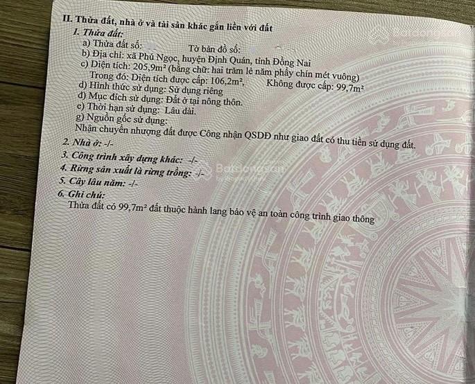 Bán mặt tiền quốc lộ 20 kinh doanh đa ngành nghề 205.9m2 (6mx34m) giá siêu rẻ chỉ 2tỷ1
