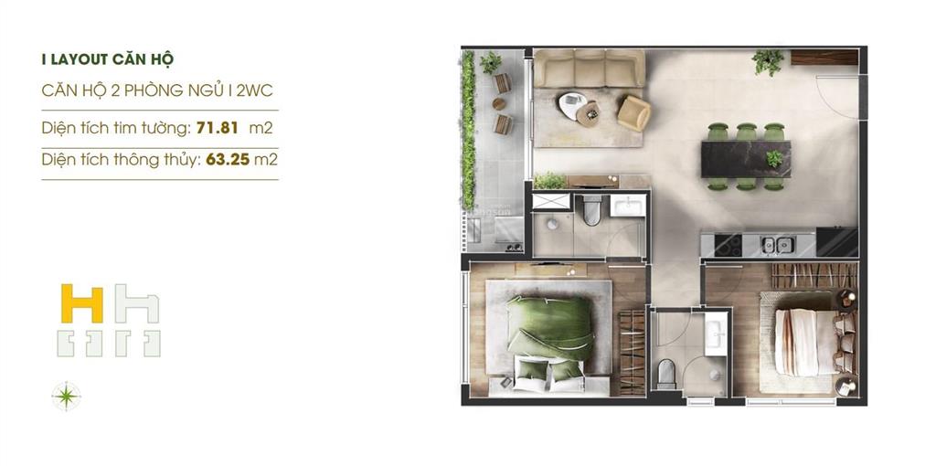 Căn hộ 2pn, 2wc  giá chỉ 3,2 tỷ  sở hữu không gian sống đỉnh cao tại lusso sài gòn