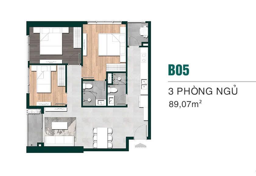 Bán gấp căn hộ 3pn lavita thuận an 90m², căn góc, giá tốt 47 triệu/m²