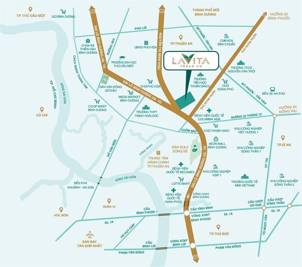 Lavita thuận an 3 phòng ngủ, 90m², căn góc, giá chỉ 47 triệu/m²