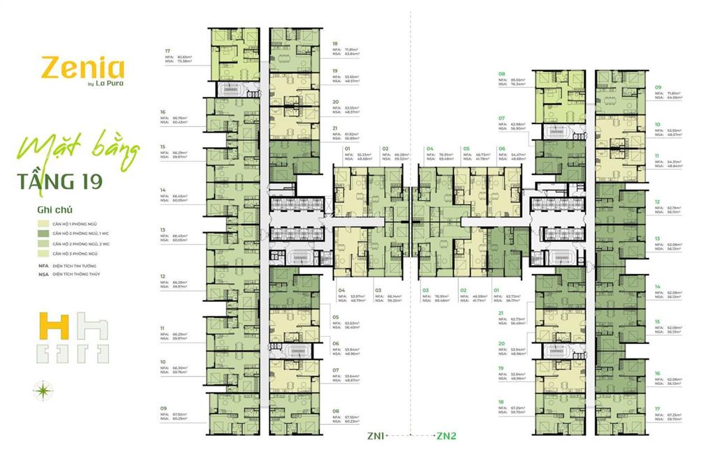 Căn loft 2 tầng tính tiền 1 tầng với 2pn  2wc tại la pura trần 5,4m chỉ từ 3,7 tỷ