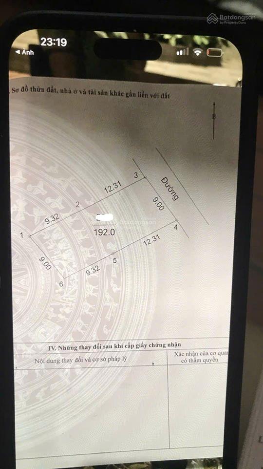 Hót hiếm, dt 192m2 (đất ở 148m2) mặt tiền 9m sâu 21,33m giá 3,4tỷ đất tại hòa thạch quốc oai hà nội