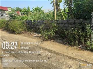 Cc gửi bán lô đất đẹp giá đầu tư cực tốt tại đông yên quốc oai hn 598,5m ( đất ở 300m ) mt 17 m
