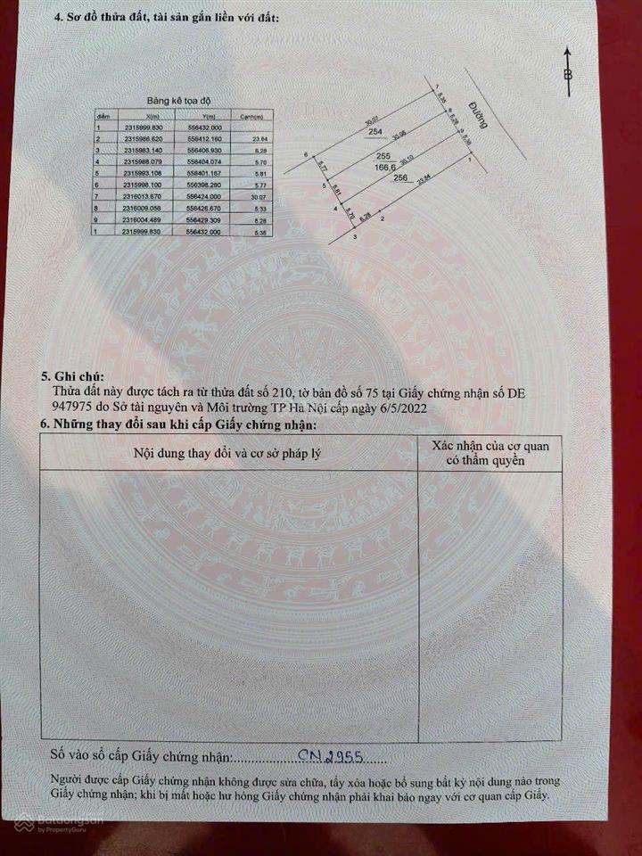 Chính chủ bán lô đất đẹp full thổ cư hòa thạch quốc oai hn, dt 166,6m2, mt 5,28m, giá chỉ 3,5 tỷ