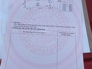 Cc bán đất đẹp cách trục chính liên huyện hoà thạch quốc oai 50 m! 362,4 m2(đất ở 143 m2) giá 6,9tỷ