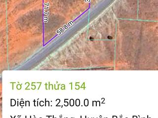 Bán đất nền xã hoà thắng, bắc bình, bình thuận, 2,7 tỷ, 2500m2