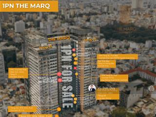 1bed themarq rẻ 9.7 tỷ| bán căn 1pn the marq sổ hồng, tầng cao, nội thất đẹp. cho thuê 39tr