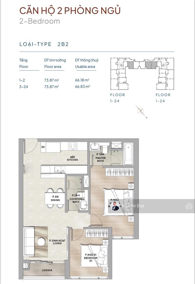 Bán 2 phòng ngủ 2pn the marq size 73m2 | ưu điểm full nội thất, tầng thấp, đang có hợp đồng thuê