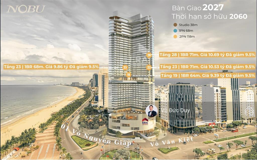 1bed nobu đà nẵng, view trực diện biển, full style nhật. có thể ở, hoặc gửi nobu hotel vận hành