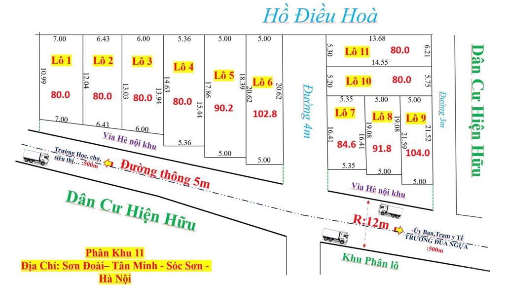 Siêu phẩm 11 lô f0 cách trục chính 30m tại sơn đoài tân minh sóc sơn hn (số lượng còn lại ít)
