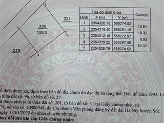 100m full mt 10m zá 2xx
đất tại xã phù linh sóc sơn đg thông oto chạy vèo vèo
zalo e