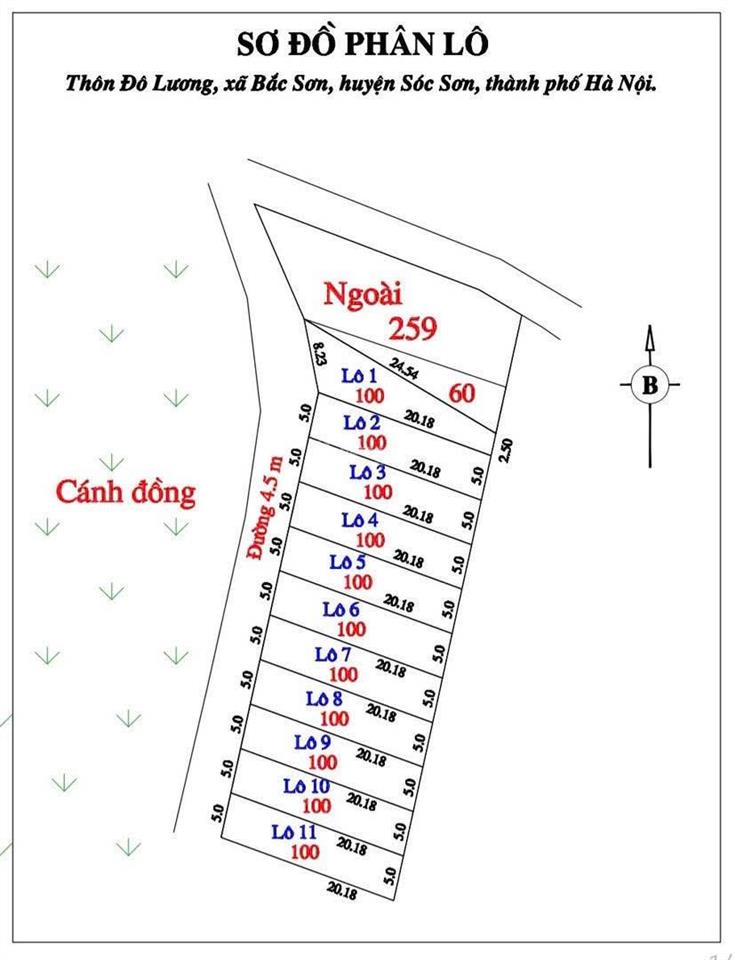 chính thức mở bán 16 lô f0 tại đô lương, bắc sơn, sóc sơn, hn giá bán chỉ từ hơn 700tr lô, có 1