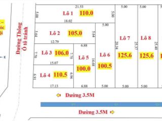 Siêu phẩm chia lô fo tại đình thông, hồng kỳ, sóc sơn, hà nội
diện tích 105,,125m . phun thổ