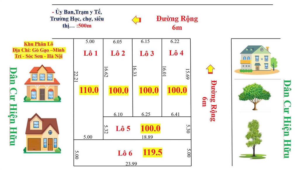 Siêu phẩm mới, nhìn sơ đồ thôi là đã muốn mua rồi, diện tích 100m2 full thổ cư, giá f0