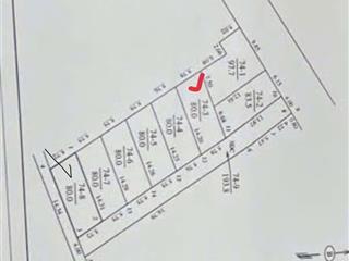 Gấp nhỉnh 1 tỷ, dt  80 m2 full thổ cư (mặt tiền hậu 5,75 m khuôn thửa đẹp.