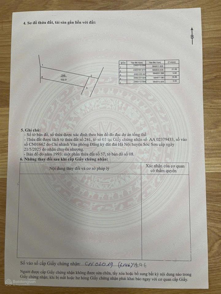 Bán đất tại xã bắc sơn, sóc sơn, hà nội, giá 675 triệu, diện tích 100m2, view đẹp