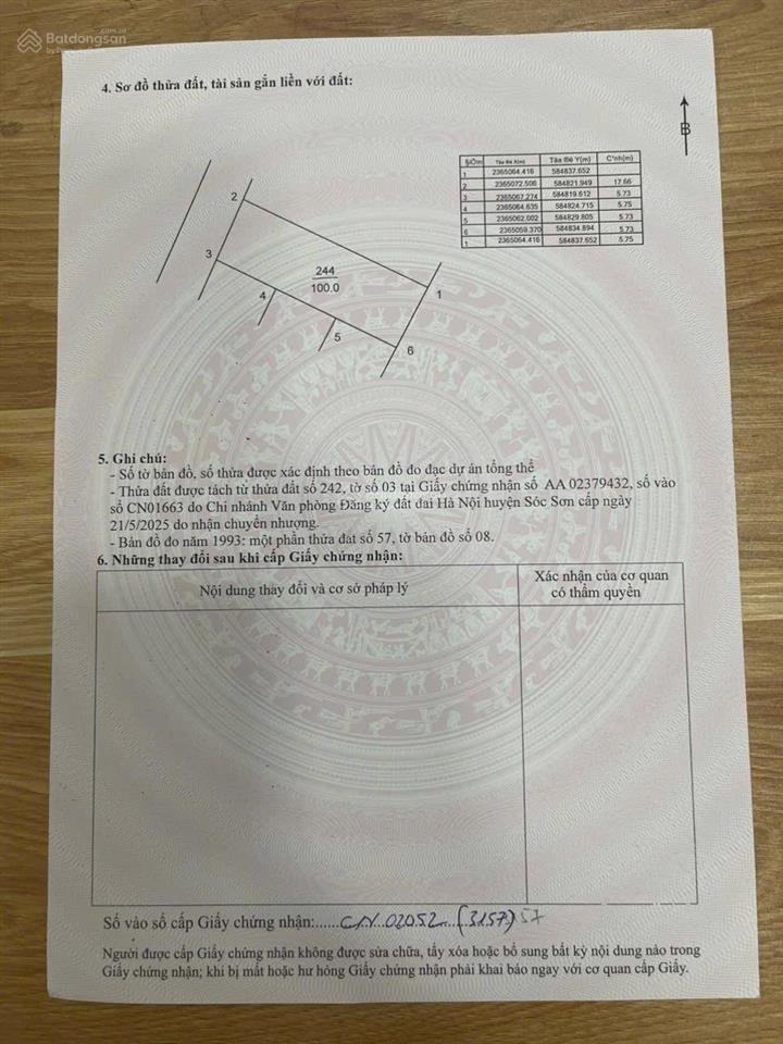 Bán đất tại xã bắc sơn, sóc sơn, hà nội, giá 675 triệu, diện tích 100m2, view đẹp