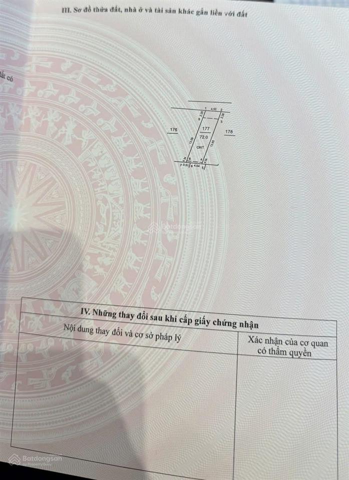 Đất thổ cư tại xã hồng kỳ, sóc sơn, hà nội, 1,175 tỷ, 72m2, bao đẹp giá ưu đãi