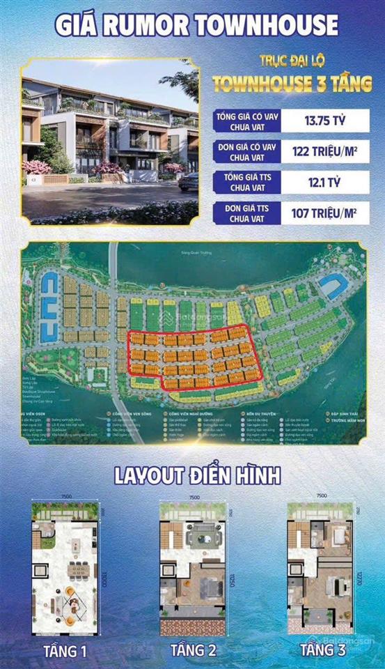 Nhà phố biệt thự liền kề 1 trệt 2 lầu giá 12 tỷ khu đại đô thị chamoracity sun nha trang