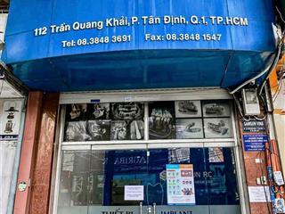 Bán nhà mặt tiền 112 trần quang khải, p. tân định, q.1  thu nhập ổn định, giá tốt nhất khu vực