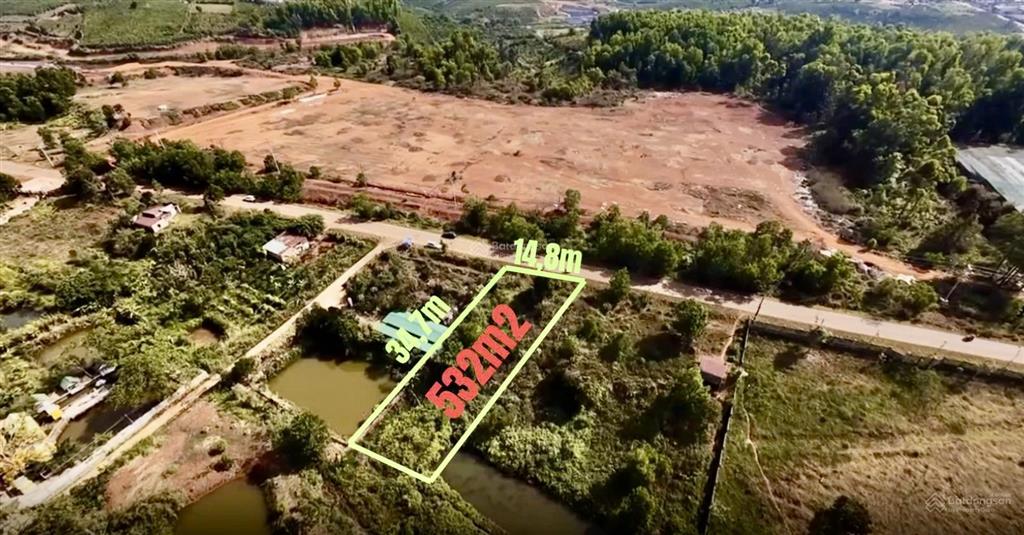 Bán lô đất 532m2 mặt tiền đường lý thường kiệt, giáp hồ nam phương phường lộc phát, tp. bảo lộc