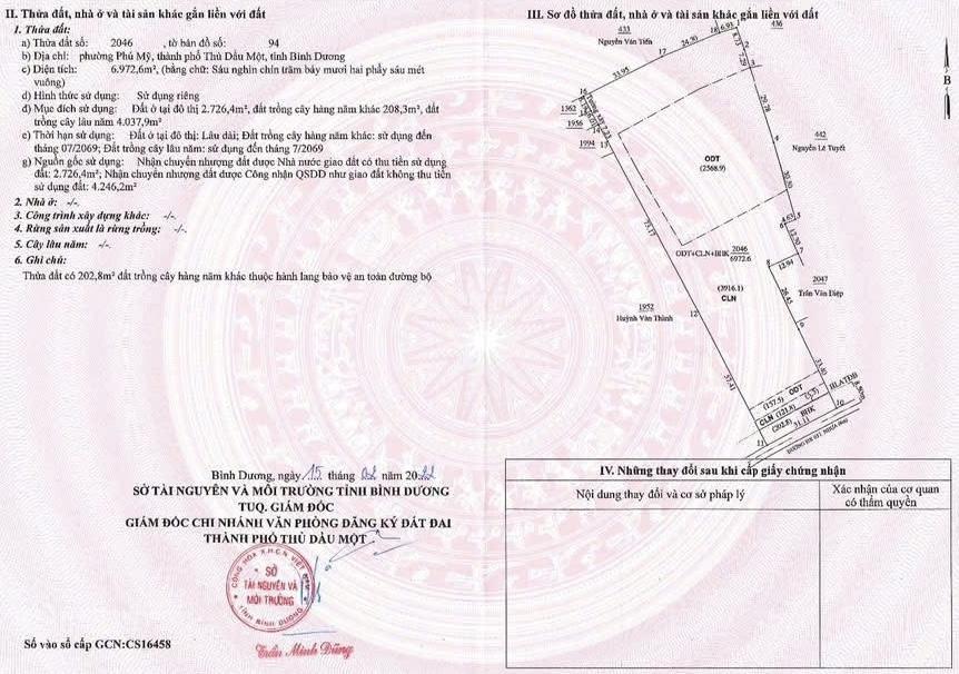 Bán đất vàng 7600m2 vị trí kim cương phường phú mỹ, thủ dầu một