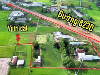 Đất sát 823d dt 10x42m có 300m2 thổ cư 166m2 lúa, giá 1tỷ6