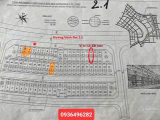 Bán lô đất mặt đường 2,5 dự án kđt đại kim  định công mở rộng  117m2 mặt tiền 6m