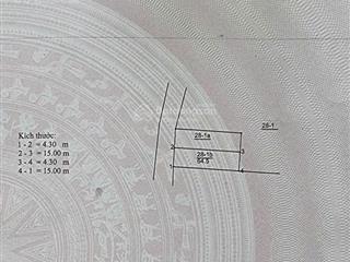 Chính chủ bán đất 65m2, mt 4.3m, ngõ thông, lô góc, ô tô vào đất gần hồ tại long biên, hà nội