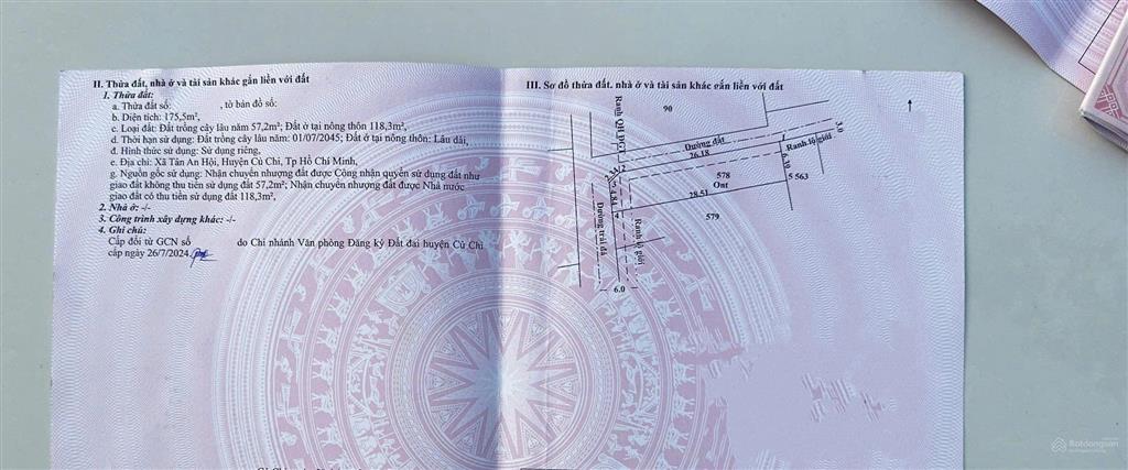 Bán dãy trọ ngay bệnh viện củ chi, 175m2, shr, tại tân an hội, củ chi, 8 phòng, chỉ 1.8 tỷ