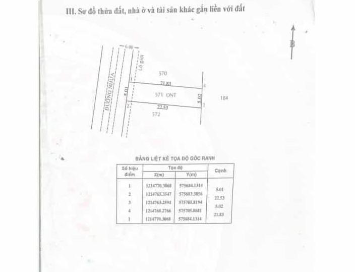 Chính chủ bán gấp lô đất mặt tiền kinh doanh ngã 3 cây trôm, 110.9m2 có thổ cư, shr, giá chỉ 900 tr