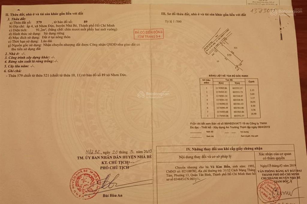 Bán đất hẻm 2009/4/11 lê văn lương, full thổ cư 5mx18m, giá 2,83 tỷ