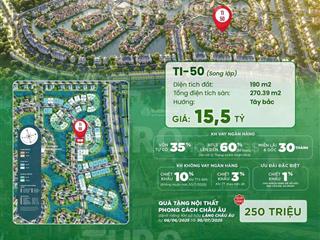 Chỉ với 5 tỷ sở hữu ngay 1 căn biệt thự đảo châu âu tại eco park vinh