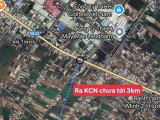 Cách kcn an tịnh đúng 2km bán gấp 2 lô thổ cư (116m2) mặt tiền ô tô 8m lên nhựa cạnh trường học shr