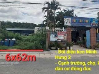 Đất 383m2, sổ sẵn, ngay kcn minh hưng 3, thanh toán 783 triệu công chứng,ht vay còn lại