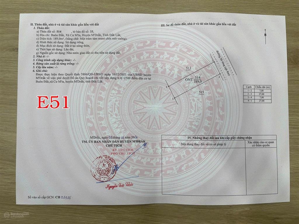 Bán đất đấu giá khu trung tâm mdrak, đăklăk
