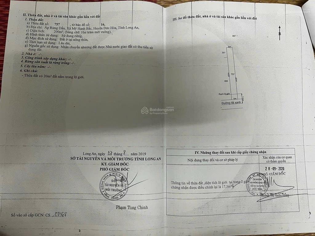 Giảm 300tr bán nhanh miếng đất mặt tiền ấp rừng dầu long an