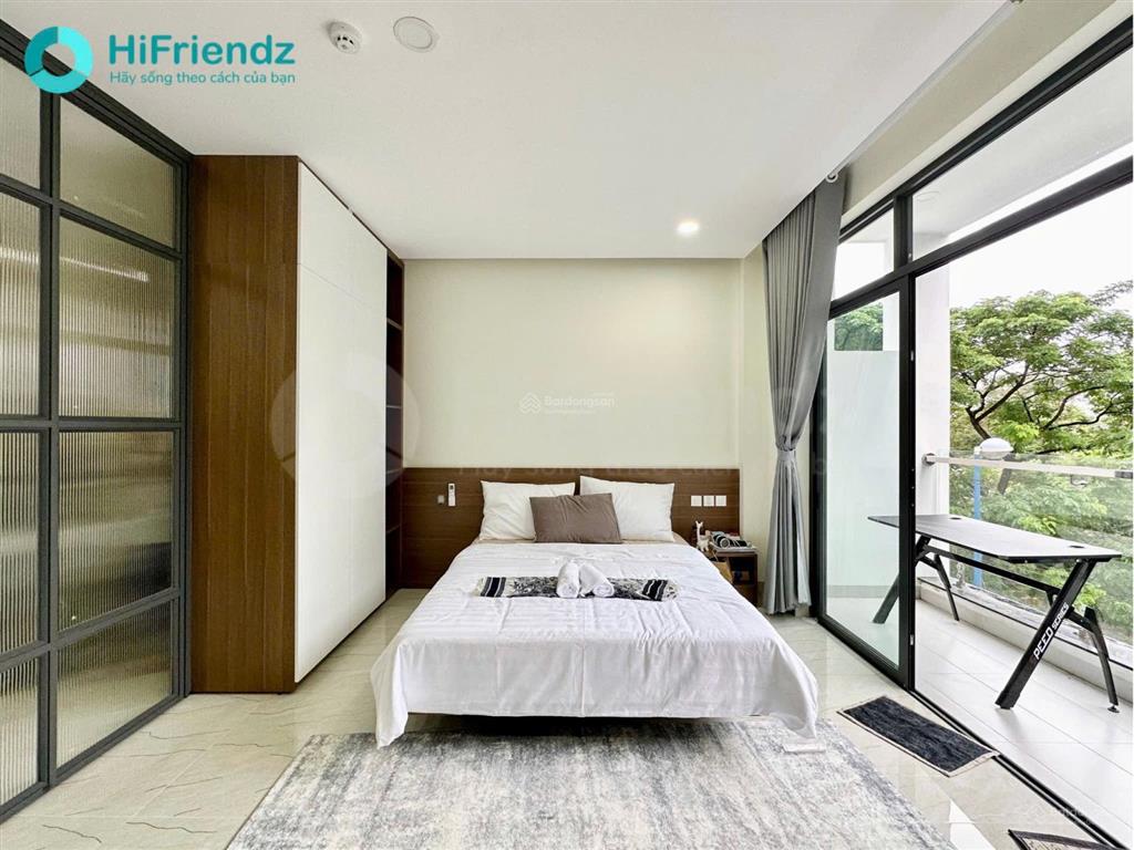 1 phòng ngủ + studio siu vip nội thất xịn xòtone màu sang trọng có ban công máy giặt riêng