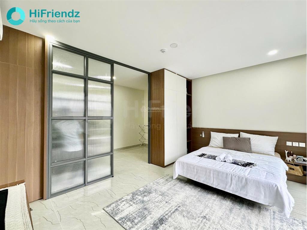 1 phòng ngủ + studio siu vip nội thất xịn xòtone màu sang trọng có ban công máy giặt riêng