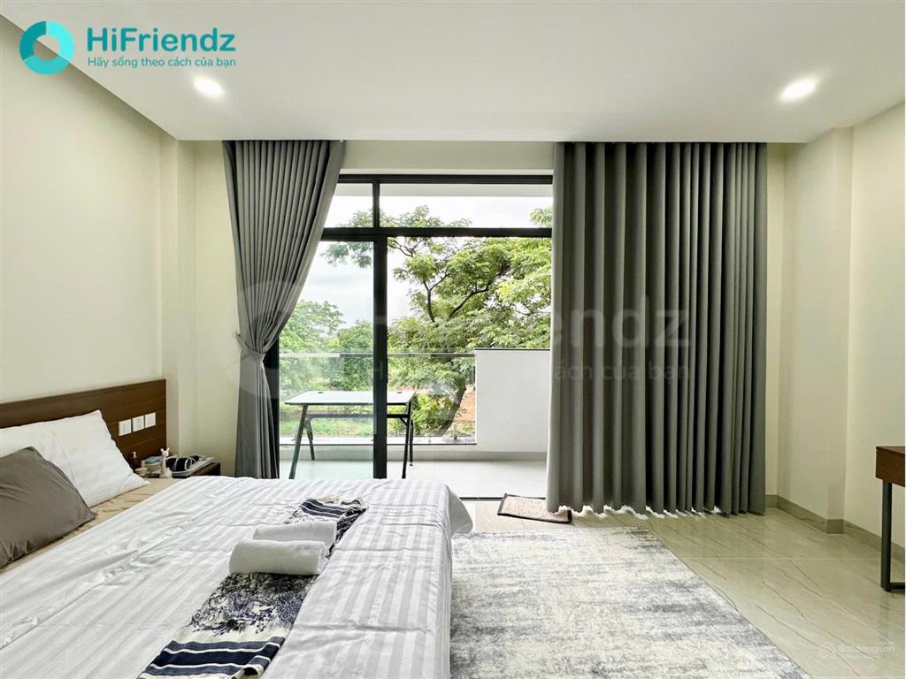 1 phòng ngủ + studio siu vip nội thất xịn xòtone màu sang trọng có ban công máy giặt riêng