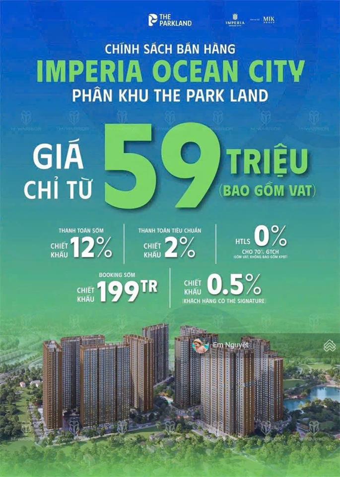 Booking sớm nhất dự án the parkland vinhomes ocean park2 giá chỉ từ 59tr/m2 ck trực tiếp 199 triệu