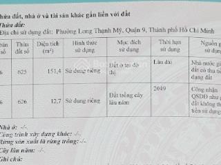 Bán đất thổ cư 328m2 (11x29) mặt tiền đường 23 gần vinhome grand park