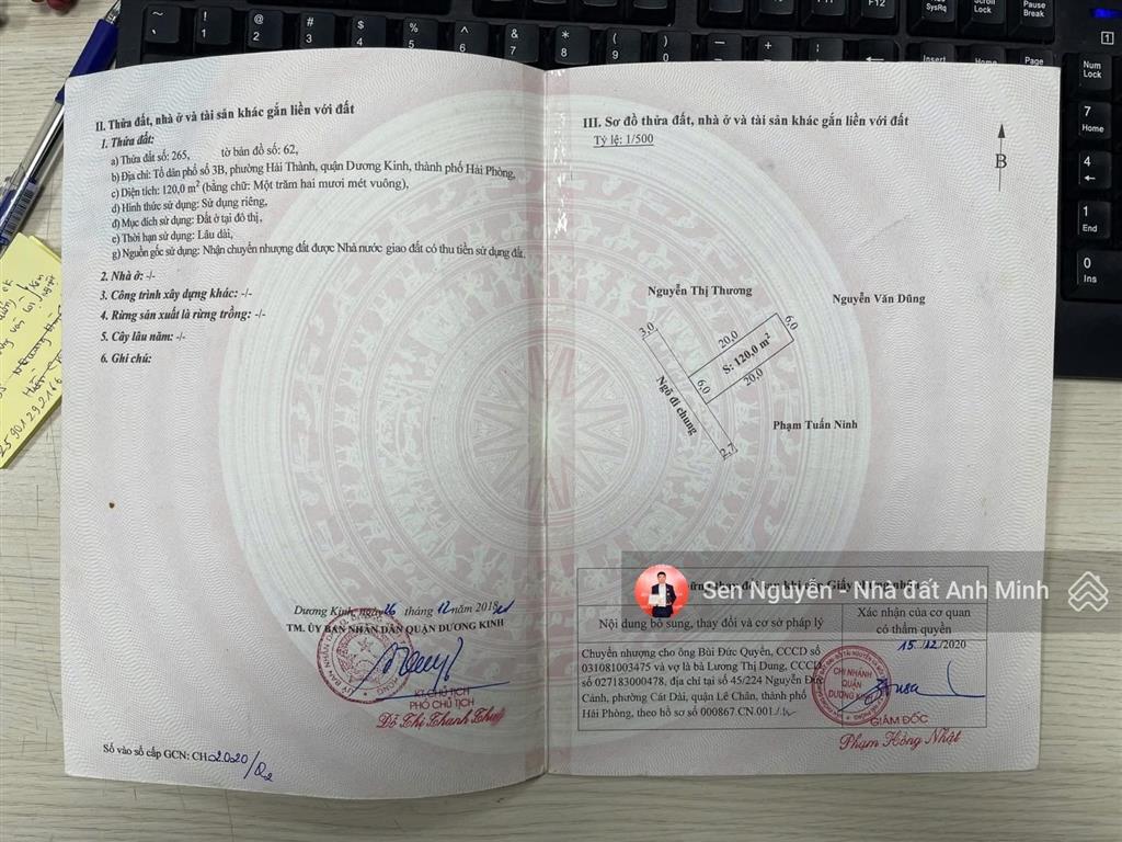 Bán lô đất đẹp hải thành 3, dương kinh, hải phòng