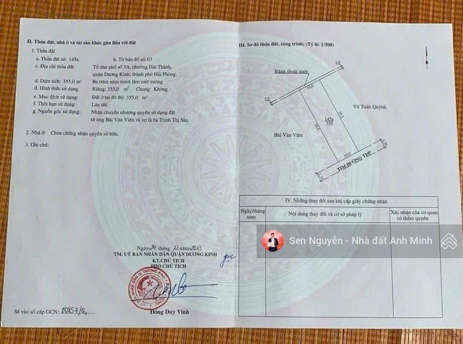 sản phẩm hải thành 2 diện tích to