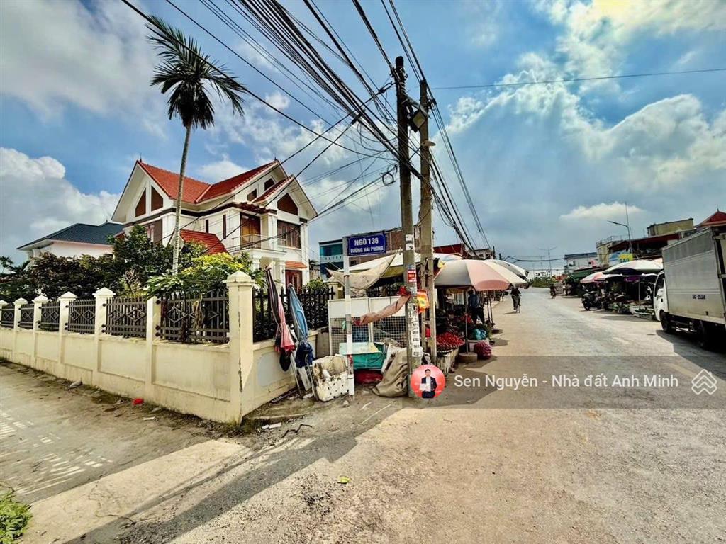 Lô góc tuyến 2 ngõ 136 hải phong  đối diện khu tđc đường sắt sát đại dự án vinhomes