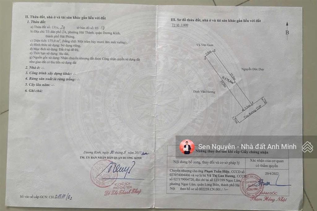  bán lô đất tại mặt đường chợ hải thành 2  dương kinh  hải phòng