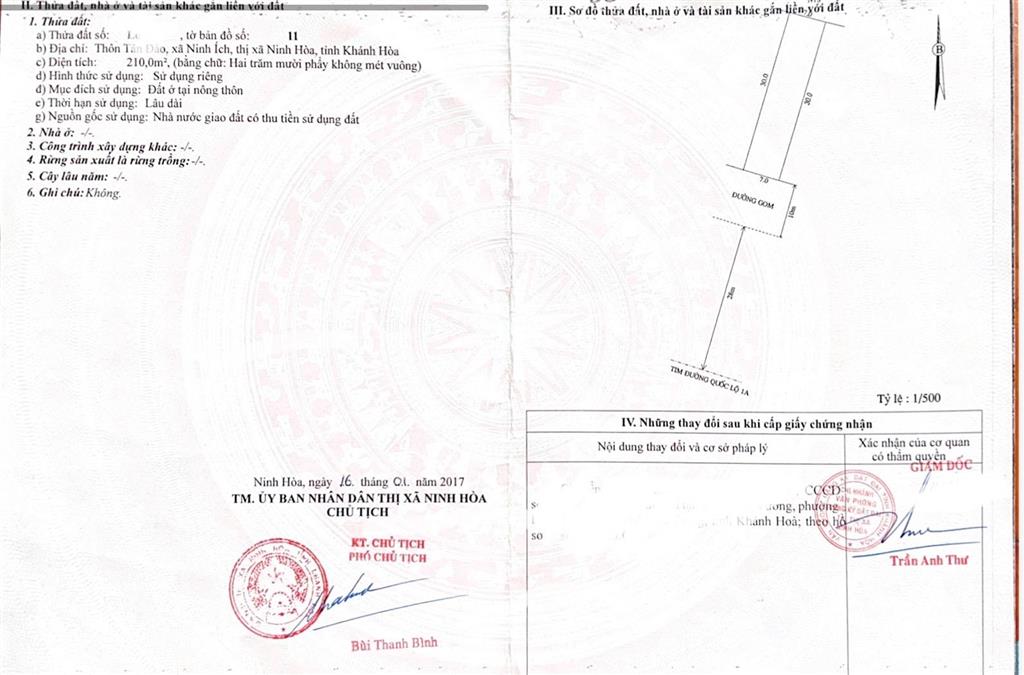 Mặt tiền ql 1a, trung tâm xã ninh ích, tiệm cận biển